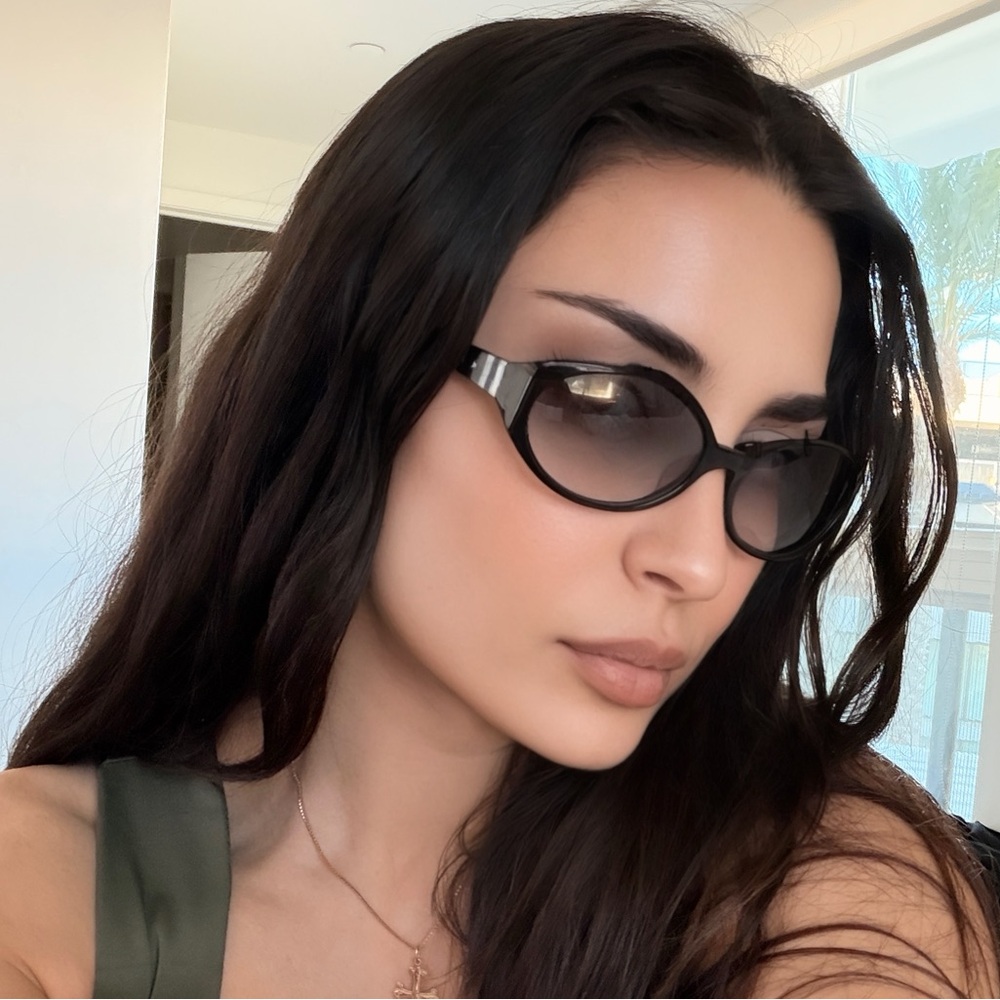Valentino Authentic  Sleek Black Sunglasses